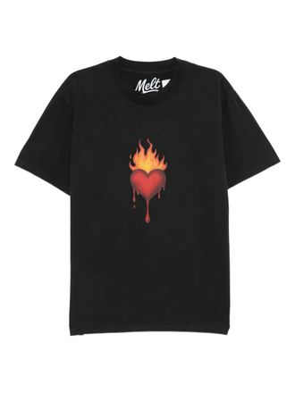 Melt graphic-printed T-shirt - Black