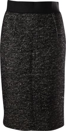 Giambattista Valli Giambattista Valli Tweed kokerrok in grijs linnen