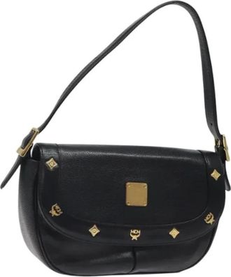 MCM Pre-owned Shoulder Bags, female, Black, Size: ONE SIZE Pre-owned Shoulder Bag