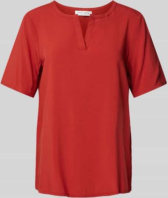 Christian Berg Regular Fit Blusenshirt mit V-Ausschnitt in Dunkelrot, Größe 38