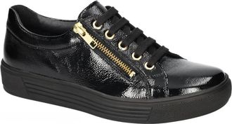 Solidus Schoenen, Dames, Zwart, 36 EU, Leer, Kaja Sneaker