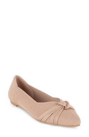 Elie Tahari Catalina Pointed Toe Knit Flat in Natural at Nordstrom Rack, Size 8.5