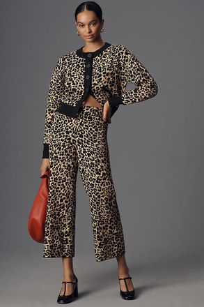 Maeve The Colette Sweater Knit Crop Wide-Leg Pants by Maeve