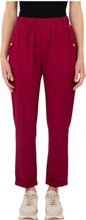 Liu Jo Tapered Chinos - female - Liu Jo - Tapered Trousers - Red - XL - Trousers