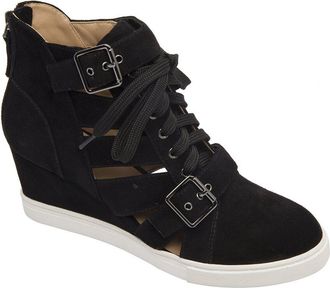 Linea Paolo Fave-L Suede Wedge Sneaker