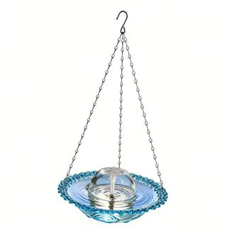 OEM Elegante Fuente Vertical Para P&aacute;jaros Accionada Por Una Bomba Azul