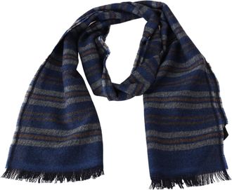 Missoni Mens Multicolor Wool Striped Unisex Neck Wrap Shawl Accessory