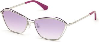 Guess GU7639 10Z Womens Sunglasses Silver Size 59