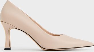 Charles & Keith Flared Heel Pointed-Toe Pumps