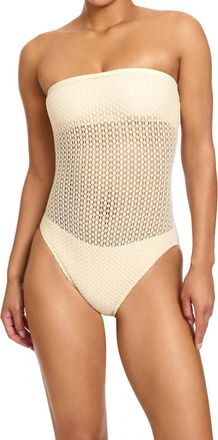 Robin Piccone Charlotte Bandeau One Piece In Bisque