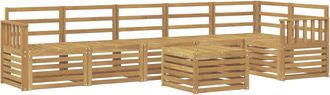 vidaXL Conjunto De Sof&aacute;s De Exterior 7 Uds. Blanco Vidaxl