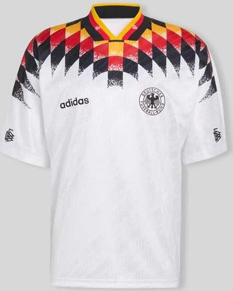 adidas Regular Fit T-Shirt mit DFB-Logo-Detail in Weiss, Gr&ouml;&szlig;e XL