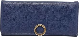 Bulgari Pre-owned Wallets, female, Blue, Size: ONE SIZE Pre-owned Leather Wallet