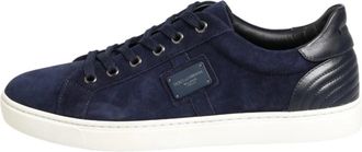 Dolce & Gabbana Low-Top Sneakers - Heren - Sneakers - Blauw - 39 1/2 EU - Leer - Schoenen