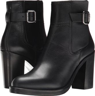 Generic Womens Round Toe Chunky Block Heel Ankle Boots Comfortable Buckles Dress High Heels Booties Classic Black Pull on Party Evening Square Heel Pumps Shoe