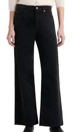 Kut from the Kloth Meg High Rise Wide Leg Corduroy Pants In Black