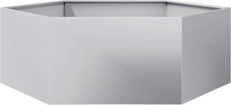 vidaXL Garden Planter Hexagon 138x120x45 cm Galvanized Steel Vidaxl