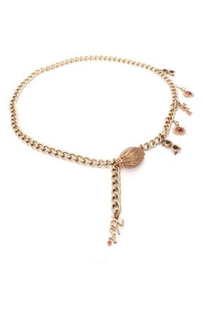 Kurt Geiger Sun Charm Chain Belt in Gold at Nordstrom, Size Large