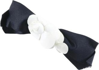 Chanel Pre-owned Accessories, female, Black, Size: ONE SIZE Pre-owned Satin Barrette