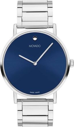 Movado Signature Quartz Blue Dial Watch 0607593
