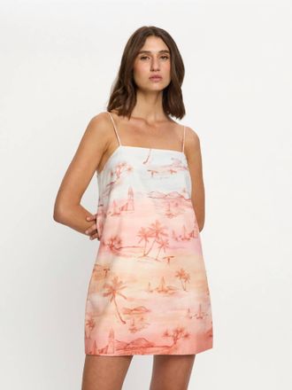Kivari Sunset Mini Dress In Blue Orange