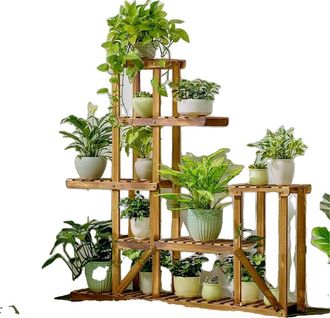 OEM Soporte De Madera Para Plantas, 6 Niveles, Para Exhibir Varias Plantas
