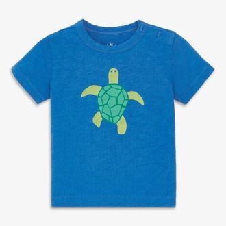 primary Baby Sea Turtle Tee in Blueberry Sea Turtle at Nordstrom, Size 12-18M