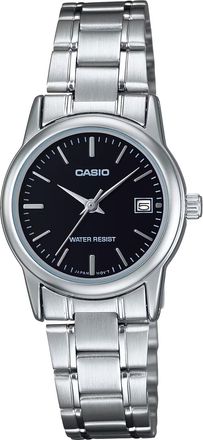 Casio Womens Analog Watch with Black Dial and Steel Bracelet - LTP-V002D-1A