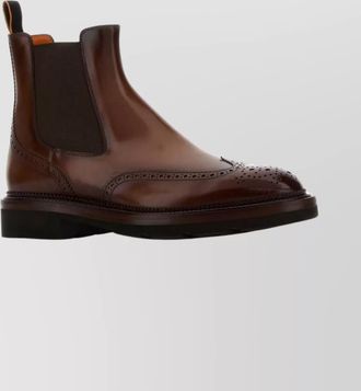 Santoni kalama ankle boots featuring brogue detailing