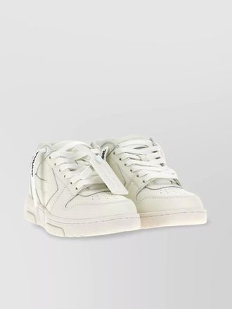 Off-white leather low-top sneakers