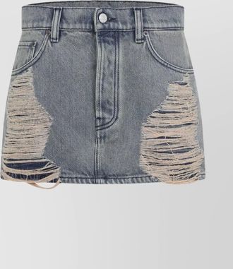 Acne Studios mini denim skirt with tear and pockets