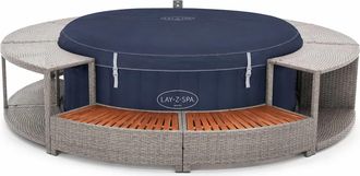 Bestway Spa Hinchable Bestway Lay-z-spa Miami Energy-efficient Airjet &Oslash;180 X 66 Cm + Revestimiento K2o Full Surround 180 279x40x56 Cm