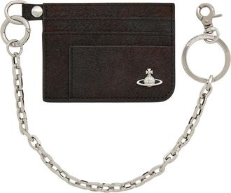 Vivienne Westwood Orb Leather Card Holder - Brown - One Size