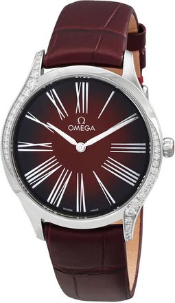Omega De Ville Quartz Red Dial Ladies Watch 428.18.36.60.11.001