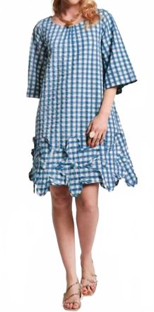 Frances Valentine Zennia Mini Dress In Blue Checker