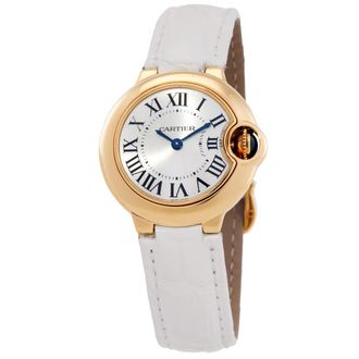 Cartier Pre-owned Cartier Ballon Bleu Silver Dial 18kt Yellow Gold Case Ladies Watch W6900156