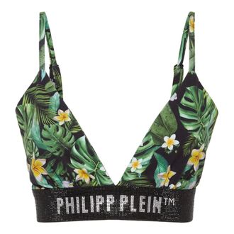 Philipp Plein Ondergoed, Dames, Groen, XS, Katoen, Hawaii Bra Top