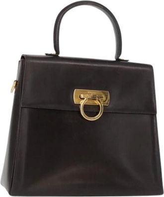 Ferragamo Pre-owned Handbags, female, Black, Size: ONE SIZE Pre-owned Handbag