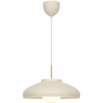 Nordlux Premium Indoor Pendant Light Beige Metal E14 Glass Shade - Mains Powered, IP20