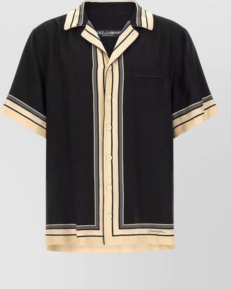 Dolce & Gabbana silk short-sleeve printed shirt