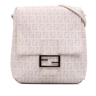Fendi Pre-owned Fendi Zucchino Canvas Mama Forever Crossbody Ladies 2228 8BT075 YG1 088