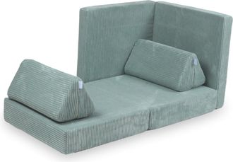 OEM Divano Da Gioco Montessori Standard In Velluto A Coste, Colore Verde Menta Chiaro