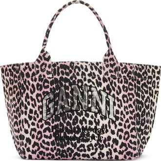 Ganni Borsa tote con stampa - Rosa