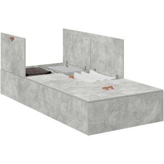 vidaXL Estructura De Cama Gris Hormig&oacute;n 200 X 90 X 31.5 Cm Vidaxl