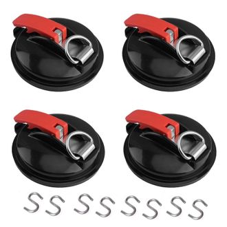 OEM Ganchos Con Ventosa, Anclaje Con Ventosa Para Coche, Juego De Fijaci&oacute;n Con Ventosa De 4 Piezas Con 8 Ganchos En S, Gancho Multifuncional Con Ventosa, 