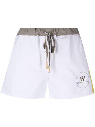 Lorena Antoniazzi side-stripe track shorts - White