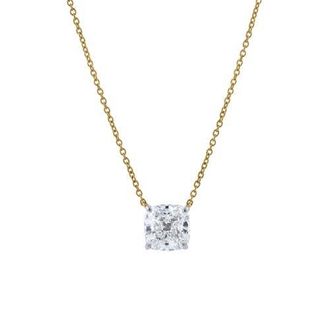 LuvMyJewelry Cushion Chic 14K Gold Lab Grown Diamond Necklace - 1.50 ct in 14K Yellow Gold at Nordstrom