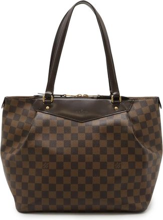 Louis Vuitton Brown Damier Canvas Pvc Shoulder Bag Tote Bag (Pre-Owned)