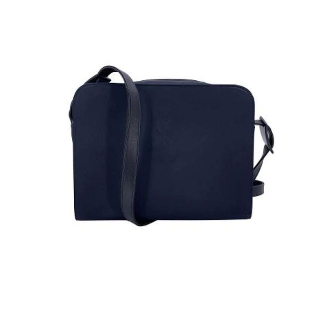 Pre-owned Cross Body Bags, unisex, Blue, Size: ONE SIZE Pre-owned Satin Canvas Satchel