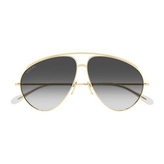 Gucci Sunglasses, unisex, Yellow, Size: 60 MM Oversized Aviator Sunglasses